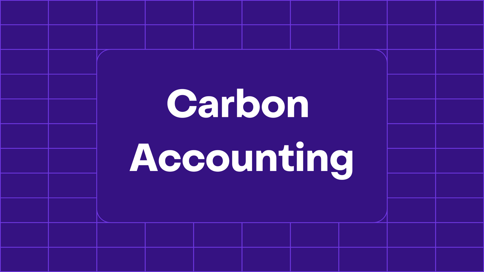 carbon footprint accounting
